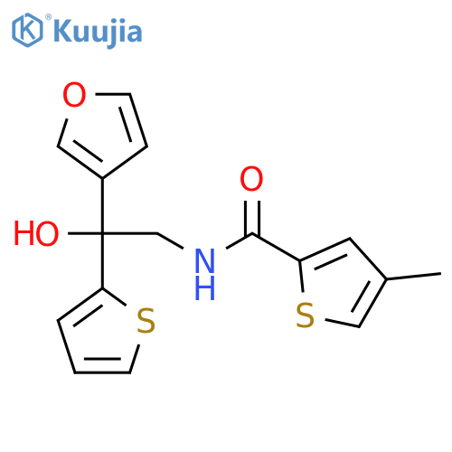 N-2-(furan-3-yl)-2-hydroxy-2-(thiophen-2-yl)ethyl-4-methylthiophene-2-carboxamide structure