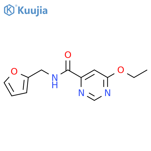 6-ethoxy-N-(furan-2-yl)methylpyrimidine-4-carboxamide structure