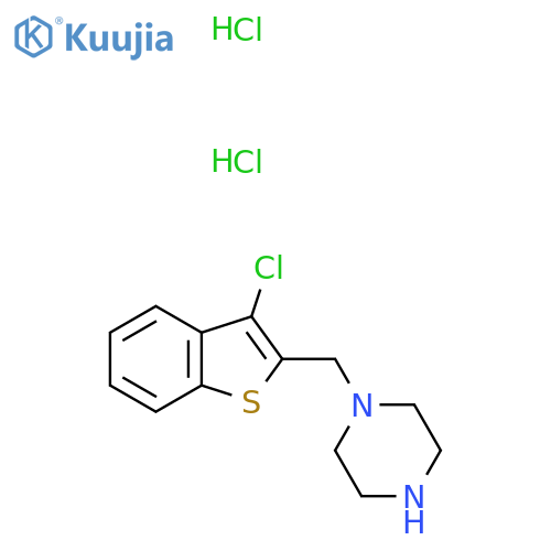 1-(3-chloro-1-benzothiophen-2-yl)methylpiperazine dihydrochloride structure