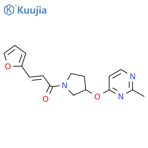 (2E)-3-(furan-2-yl)-1-{3-[(2-methylpyrimidin-4-yl)oxy]pyrrolidin-1-yl}prop-2-en-1-one structure