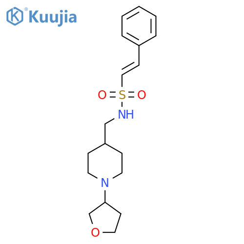 (E)-N-{[1-(oxolan-3-yl)piperidin-4-yl]methyl}-2-phenylethene-1-sulfonamide structure