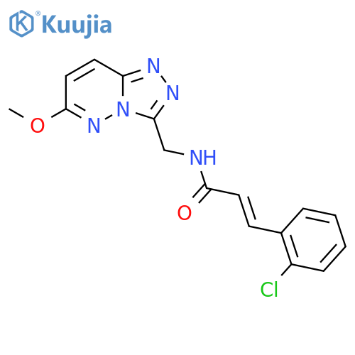 (2E)-3-(2-chlorophenyl)-N-({6-methoxy-[1,2,4]triazolo[4,3-b]pyridazin-3-yl}methyl)prop-2-enamide structure