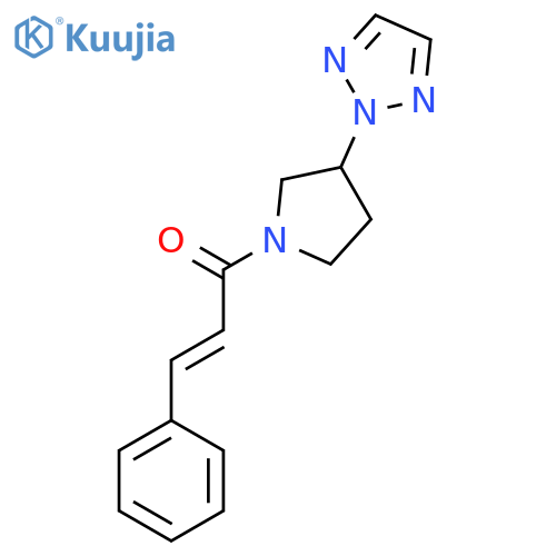 (2E)-3-phenyl-1-[3-(2H-1,2,3-triazol-2-yl)pyrrolidin-1-yl]prop-2-en-1-one structure