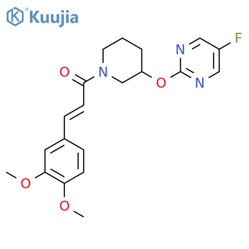 (2E)-3-(3,4-dimethoxyphenyl)-1-{3-(5-fluoropyrimidin-2-yl)oxypiperidin-1-yl}prop-2-en-1-one structure