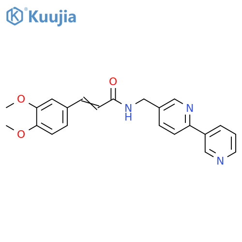 (2E)-N-({[2,3'-bipyridine]-5-yl}methyl)-3-(3,4-dimethoxyphenyl)prop-2-enamide structure