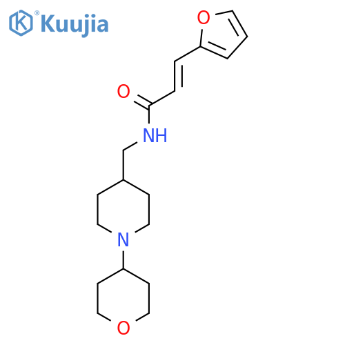 (2E)-3-(furan-2-yl)-N-{[1-(oxan-4-yl)piperidin-4-yl]methyl}prop-2-enamide structure