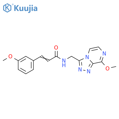 (2Z)-N-({8-methoxy-1,2,4triazolo4,3-apyrazin-3-yl}methyl)-3-(3-methoxyphenyl)prop-2-enamide structure