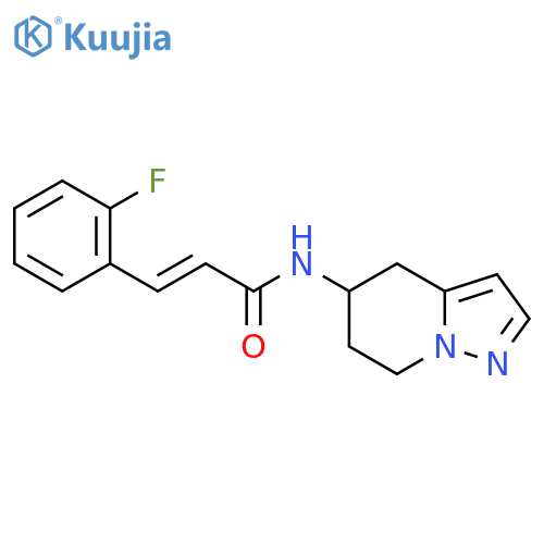 (2E)-3-(2-fluorophenyl)-N-{4H,5H,6H,7H-pyrazolo1,5-apyridin-5-yl}prop-2-enamide structure