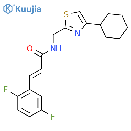 (2E)-N-(4-cyclohexyl-1,3-thiazol-2-yl)methyl-3-(2,5-difluorophenyl)prop-2-enamide structure