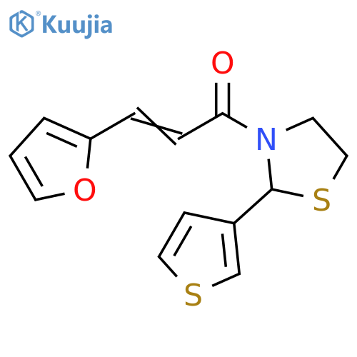 3-(2-Furanyl)-1-[2-(3-thienyl)-3-thiazolidinyl]-2-propen-1-one structure