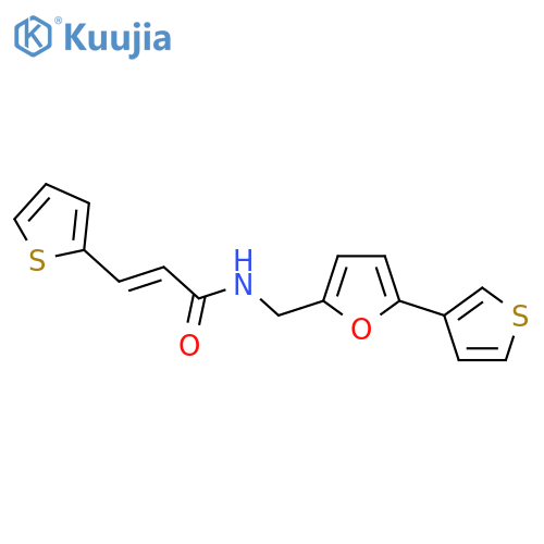 (2E)-3-(thiophen-2-yl)-N-{5-(thiophen-3-yl)furan-2-ylmethyl}prop-2-enamide structure