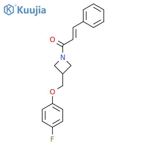(2E)-1-{3-[(4-fluorophenoxy)methyl]azetidin-1-yl}-3-phenylprop-2-en-1-one structure