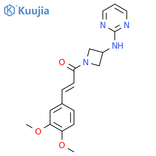 (2E)-3-(3,4-dimethoxyphenyl)-1-{3-(pyrimidin-2-yl)aminoazetidin-1-yl}prop-2-en-1-one structure