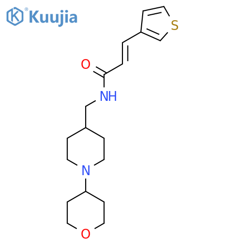 (2E)-N-{[1-(oxan-4-yl)piperidin-4-yl]methyl}-3-(thiophen-3-yl)prop-2-enamide structure