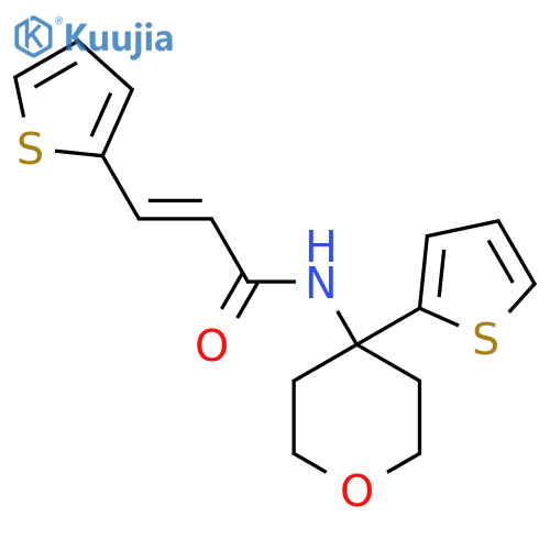 (2E)-3-(thiophen-2-yl)-N-4-(thiophen-2-yl)oxan-4-ylprop-2-enamide structure