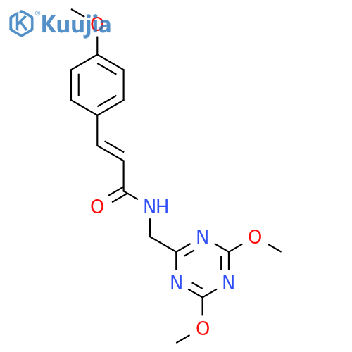 (2E)-N-(4,6-dimethoxy-1,3,5-triazin-2-yl)methyl-3-(4-methoxyphenyl)prop-2-enamide structure