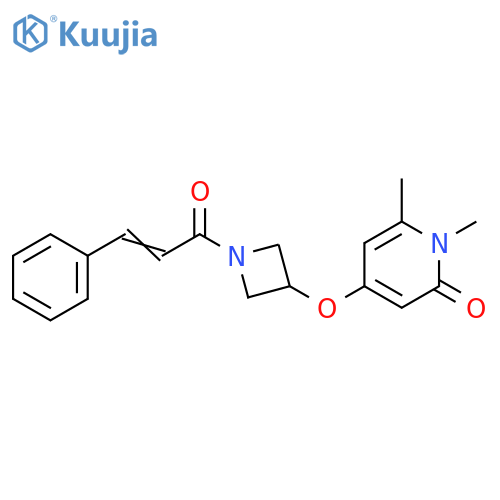 1,6-Dimethyl-4-[[1-(1-oxo-3-phenyl-2-propen-1-yl)-3-azetidinyl]oxy]-2(1H)-pyridinone structure