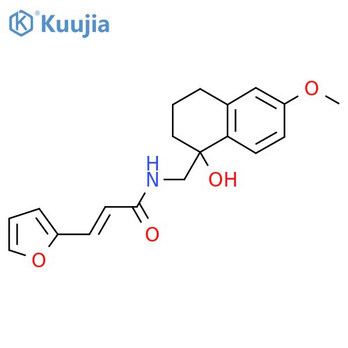 (2E)-3-(furan-2-yl)-N-[(1-hydroxy-6-methoxy-1,2,3,4-tetrahydronaphthalen-1-yl)methyl]prop-2-enamide structure