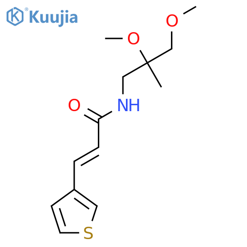 (2E)-N-(2,3-dimethoxy-2-methylpropyl)-3-(thiophen-3-yl)prop-2-enamide structure