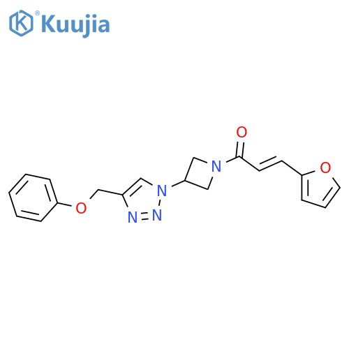 (2E)-3-(furan-2-yl)-1-{3-4-(phenoxymethyl)-1H-1,2,3-triazol-1-ylazetidin-1-yl}prop-2-en-1-one structure