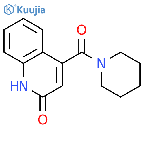 Piperidine, 1-[(1,2-dihydro-2-oxo-4-quinolinyl)carbonyl]- structure
