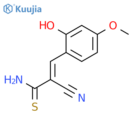 2-Propenethioamide, 2-cyano-3-(2-hydroxy-4-methoxyphenyl)-, (E)- structure