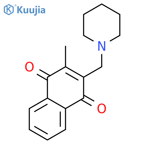1,4-Naphthalenedione, 2-methyl-3-(1-piperidinylmethyl)- structure