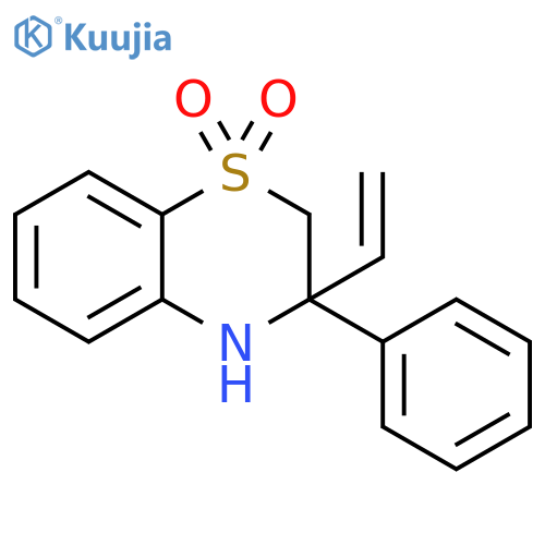 2H-1,4-Benzothiazine, 3-ethenyl-3,4-dihydro-3-phenyl-, 1,1-dioxide structure