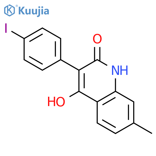 2(1H)-Quinolinone, 4-hydroxy-3-(4-iodophenyl)-7-methyl- structure