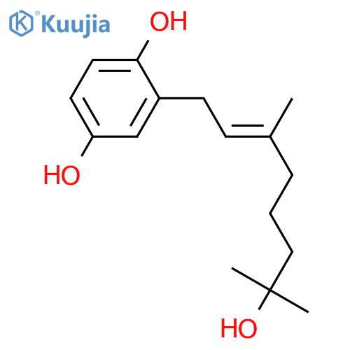 2-(3,7-Dimethyl-2,6-octadienyl)-1,4-benzenediol; 7'-Hydroxy, 6',7'-dihydro structure
