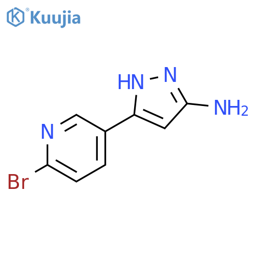 5-(6-bromopyridin-3-yl)-1H-pyrazol-3-amine structure