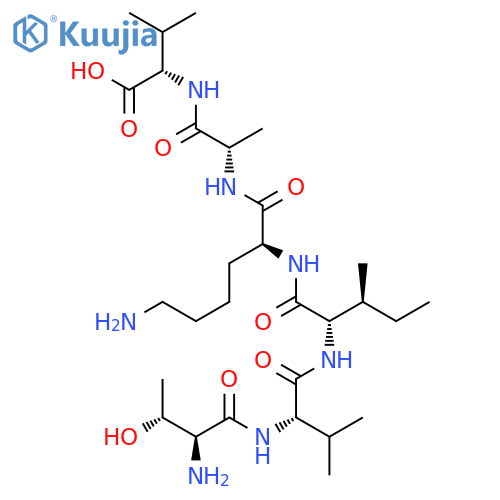 L-Valine, L-threonyl-L-valyl-L-isoleucyl-L-lysyl-L-alanyl- structure