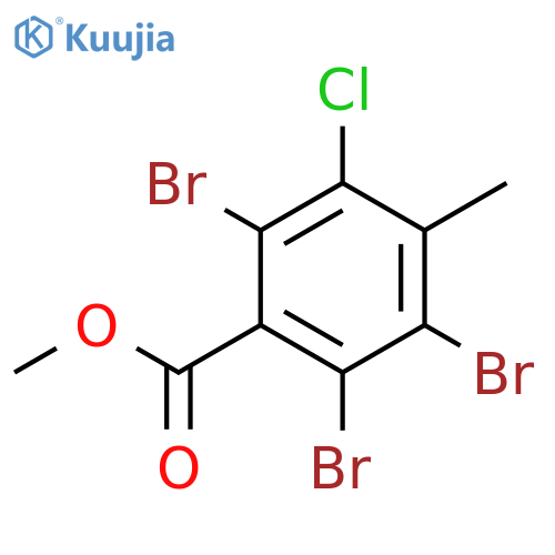 Benzoic acid, 2,3,6-tribromo-5-chloro-4-methyl-, methyl ester structure