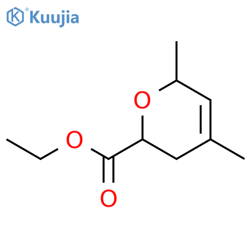 2H-Pyran-2-carboxylic acid, 3,6-dihydro-4,6-dimethyl-, ethyl ester structure
