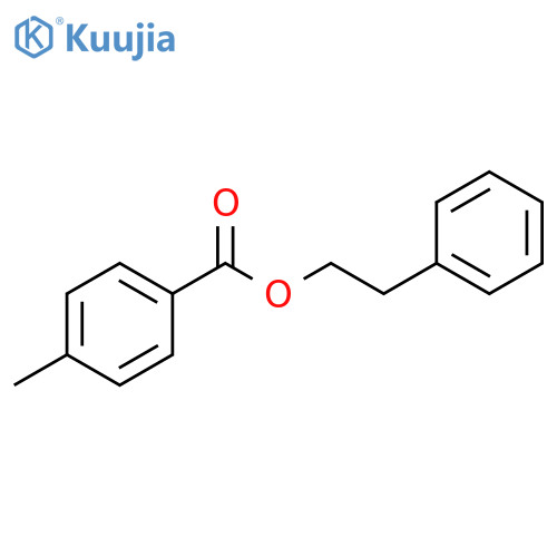 Benzoic acid, 4-methyl-, 2-phenylethyl ester structure