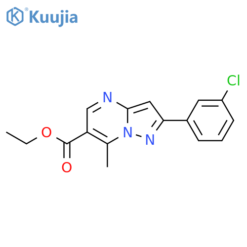 Ethyl 2-(3-chlorophenyl)-7-methylpyrazolo[1,5-a]pyrimidine-6-carboxylate structure
