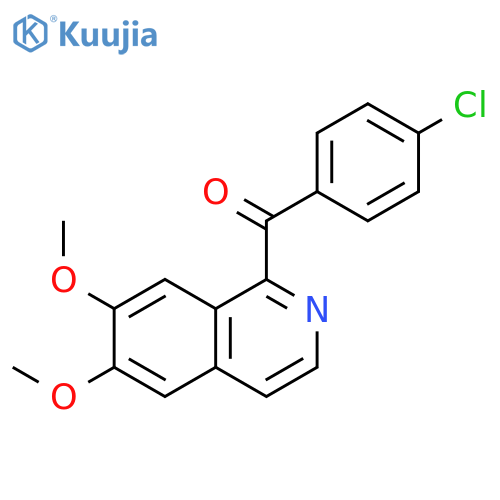 (4-Chlorophenyl)(6,7-dimethoxyisoquinolin-1-yl)methanone structure