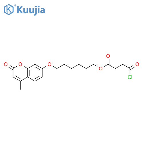 Butanoic acid, 4-chloro-4-oxo-, 6-[(4-methyl-2-oxo-2H-1-benzopyran-7-yl)oxy]hexyl ester structure