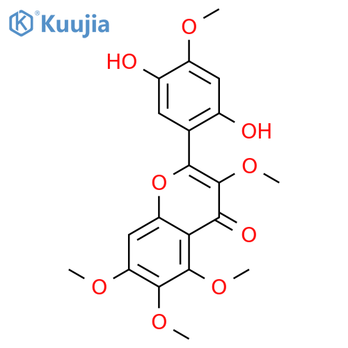 2-(2,5-dihydroxy-4-methoxy-phenyl)-3,5,6,7-tetramethoxy-chromen-4-one structure