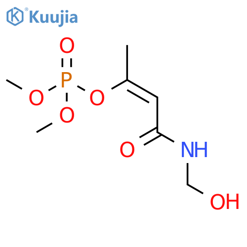 Phosphoric acid, (1Z)-3-[(hydroxymethyl)amino]-1-methyl-3-oxo-1-propen-1-yl dimethyl ester structure