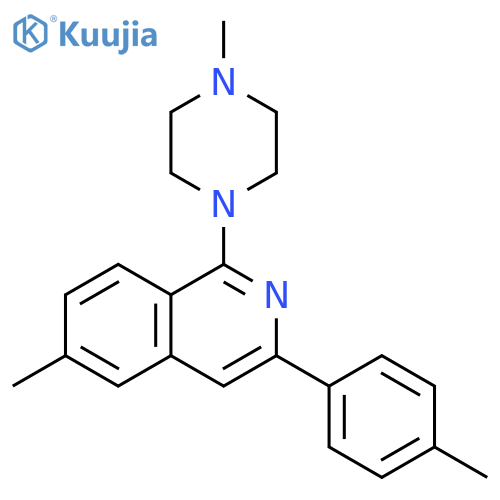Isoquinoline, 6-methyl-3-(4-methylphenyl)-1-(4-methyl-1-piperazinyl)- structure