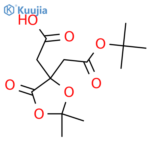 2-{4-[2-(Tert-butoxy)-2-oxoethyl]-2,2-dimethyl-5-oxo-1,3-dioxolan-4-yl}acetic acid structure
