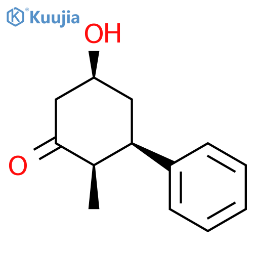 Cyclohexanone, 5-hydroxy-2-methyl-3-phenyl-, (2R,3R,5S)-rel- structure