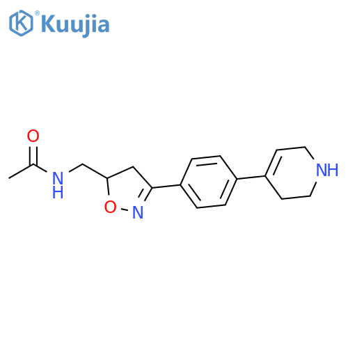Acetamide,N-[[4,5-dihydro-3-[4-(1,2,3,6-tetrahydro-4-pyridinyl)phenyl]-5-isoxazolyl]methyl]- structure