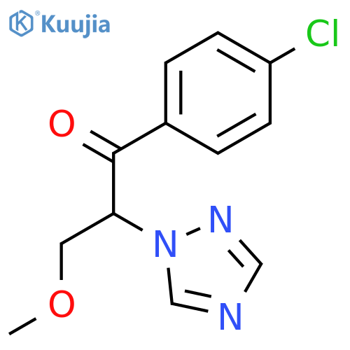 1-Propanone, 1-(4-chlorophenyl)-3-methoxy-2-(1H-1,2,4-triazol-1-yl)- structure