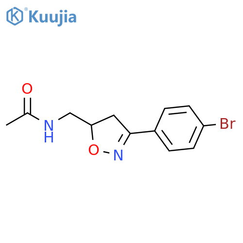 Acetamide, N-[[3-(4-bromophenyl)-4,5-dihydro-5-isoxazolyl]methyl]- structure