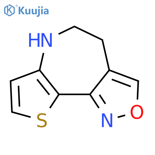 4H-Isoxazolo[3,4-d]thieno[3,2-b]azepine, 5,6-dihydro- structure