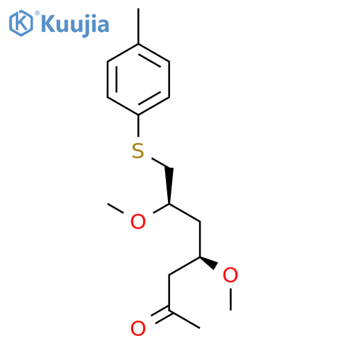 2-Heptanone, 4,6-dimethoxy-7-[(4-methylphenyl)thio]-, (R*,R*)- structure