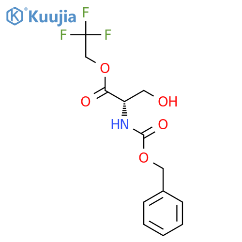 L-Serine, N-[(phenylmethoxy)carbonyl]-, 2,2,2-trifluoroethyl ester structure