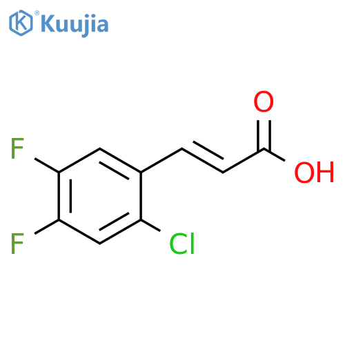 3-(2-chloro-4,5-difluorophenyl)prop-2-enoic acid structure